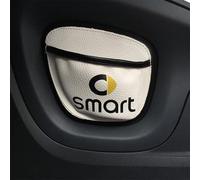 HEYCE Borsa Portaoggetti in Pelle PU per Auto, Cellulare per Smart Fortwo Forfour 453 451 450 Accessori, Bianco