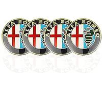 HEYCE Coprimozzo Tappi Copricerchi Ruota Coprimozzi Cerchioni coperture per mozzi 50mm per Alfa Romeo Mito 147 156 159 166 Giulietta Spider Stelvio,B