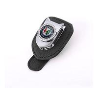 HEYCE Portaocchiali Portaocchiali per Visiera per Auto, Portaocchiali per Auto con Clip per Logo Portaocchiali Compatibile per Alfa Romeo Mito Giulia GT 156 159 147 155 Giulietta Stelvio,Black