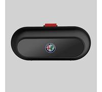 HEYCE Scatola Porta Occhiali per Auto per Alfa Romeo Giulietta Mito 4C 159 147 156 GT, Occhiali da Sole in Pelle Accessori Visiera per Occhiali,Black