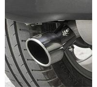 HEYCE Tubo di Scarico Posteriore per Auto per Smart 453 Fortwo Forfour Punte di Scarico Silenziatore Acciaio Inossidabile Finiture cromate Modificato Coda Posteriore Gola,Silver