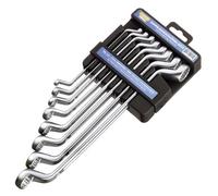 Heyco/Heytec 50805644080 - Set chiavi a doppio anello, piegate a gomito, in supporto di plastica, 6-22 mm, cromo vanadio, a norma DIN 838, 8 pezzi