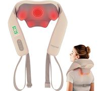 Heycool Massaggiatore cervicale con riscaldamento al grafene, massaggiatore senza fili per collo e spalle, cuscino massaggiatore shiatsu aggiornato per collo, spalle, schiena, regali
