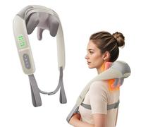 Heycool Massaggiatore della spalla del collo di Shiatsu con il calore, impastare 4D, cordless, idoneo FSA HSA