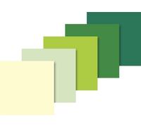 Heyda 203375739 - Carta velina, colori assortiti, 50 x 70 cm, 5 colori assortiti (francese vaniglia, verde pastello, verde chiaro, verde medio, verde scuro)