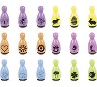 Heyda 204888686 - Timbri colorati e motivi assortiti, dimensioni: ca. Ø 1, 2 cm