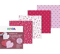 HEYDA Origami Faltblätter-Set "Liebe", (B)150 x (H)150 mm