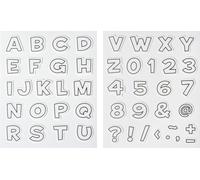 Heyda Stamp Set "Letters & Numbers 1" White