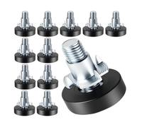 HEYDGBBZ Gambe di ricambio per mobili per divani, armadi, tavoli, 32 pezzi, livellanti con dadi a T, filettatura UNC da 1/4"-20, regolabili, gambe per mobili, sedie, sgabelli