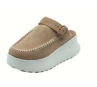 HEYDUDE Delray - Zoccoli da donna in pelle scamosciata con plateau, stile boho, scarpe slip-on casual con cinturino regolabile, zoccoli leggeri e comodi in pelle scamosciata da donna, eleganti