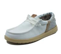 HEYDUDE Scarpe da uomo Wally Funk 45184 Summer Blue Multi Tessuto bianco Taglia 44