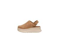 HEYDUDE Delray - Zoccoli da donna in pelle scamosciata con plateau, stile boho, scarpe slip-on casual con cinturino regolabile, zoccoli leggeri e comodi in pelle scamosciata da donna, eleganti