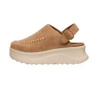 HEYDUDE Delray - Zoccoli da donna in pelle scamosciata con plateau, stile boho, scarpe slip-on casual con cinturino regolabile, zoccoli leggeri e comodi in pelle scamosciata da donna, eleganti