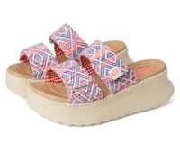 HEYDUDE Delray Slide Surf Baja Mocassini Donna, blu/rosa/multicolore, 41 EU