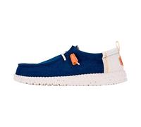 Hey Dude Mocassini estivi da uomo Wally in lino, Sargasso Blu/Bianco, 42 EU