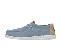 HEYDUDE Men Wally Washed Canvas Blue Casual Moccasin 46 EU