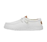 HEYDUDE Men Wally Washed Canvas White Casual Moccasin 40 EU