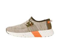HEYDUDE Sirocco Sport Mode Sneakers - Scarpe Running Uomo - Easy-On System, Green/Dusty Olive/Orange, 46