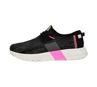 HEYDUDE Sirocco Sport Stripe - Sneakers Donna - Easy-On Lace System, Black, 41