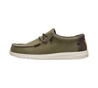 HEYDUDE Wally Braided Mocassini Uomo, Verde/Marrone, 46 EU - 40003-3CI