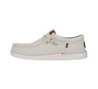 HEYDUDE Wally Washed Canvas male Scarpe - Bianco - Tela - Foot Locker White 43