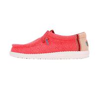 HEYDUDE - Wally Jute - Scarpe Uomo Slip-On - Mocassini, Claret Red/Silver Birch, 40