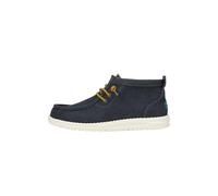 HEYDUDE Wally Mid Waxed Canvas - Scarpe Uomo Slip-On Stivaletti, Navy, 42