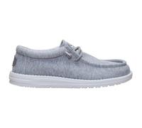 HEYDUDE - Wally Stretch Jersey - Scarpe Uomo - Slip-On Sneakers - Comfort in Tessuto Jersey mélange, Facilità di Indossamento, Costruzione Leggera, Lacci Elasticizzati, Grigio - 46