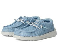 HEYDUDE Wally Stretch Sox - Mocassini da Ragazzo, Blu Nuvola/Blu Alba, 5 Toddler