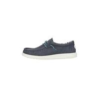 HEYDUDE Wally Tela Cerata - Scarpe Uomo Slip-On - Mocassini, Navy, 45