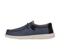 HEYDUDE Wally Washed Canvas - Scarpe Uomo Slip-On - Mocassini, Navy, 42