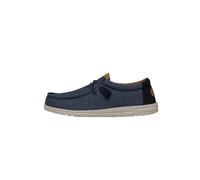 HEYDUDE Wally Washed Canvas - Scarpe Uomo Slip-On - Mocassini, Navy, 43