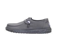 HEYDUDE - Wendy Canvas da Donna - Scarpe Basse Casual Senza Lacci - Stile Mocassino, Grigio Scuro, 45