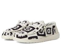HEYDUDE Wendy Cottage Crochet, Mocassino Donna, Nero/Multicolore, 40 EU