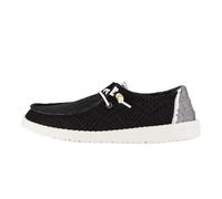 HEYDUDE Women Wendy Boho Crochet Black Casual Moccasin 37 EU
