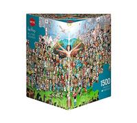 Heye-1500 Teile Triangular Puzzle a Cartoni Anim, Colore Bianco, 60 x 80 cm, 30024