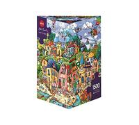 Heye- Puzzle in Scatola Triangolare Berman Happytown, 1500 Pezzi, VD-29744