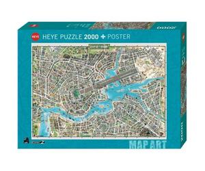 Heye HEY29844 Puzzle 2000 pz - City of Pop, Map Art