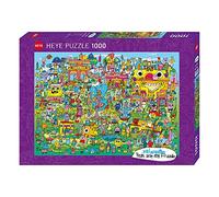 Heye Verlag Puzzle Doodle Village 1000 pezzi Argento