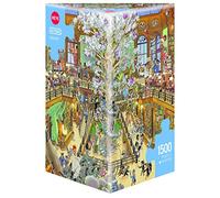 Heye- Puzzle triangolari Biblioteca, Oesterle, Colore Bianco, 29840