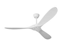 Heyecola Ventilatore da soffitto, senza luce, ventilatore da soffitto per esterni, 152 cm, senza luce, ventilatore da soffitto a 3 ante in legno massello con telecomando per patio, soggiorno