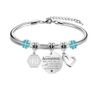 HEYEJET 40 ° Compleanno Regali Braccialetto in Argento Sei Incredibile Regalo per 40 Anni Donne Mamma Zia Figlia Cugina Nipote Sorella Collega Insegnante Gioielli di Compleanno Regolabile (40)