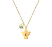 HEYEJET Collana con angelo custode e nome iniziale in oro, idee di compleanno, festa della mamma, Natale, regalo per donne, ragazze, migliore amica, angelo custode, One Size, Metallo, Non pertinente.