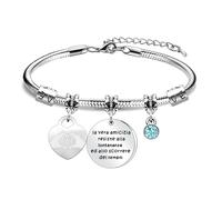HEYEJET Regali per 30 Anni Bracciali di Amicizia per le Donne Amici Regali 30° Giorno di Amicizia Promemoria Regali per Sorella collega Gioielli Regali di Anniversario di Compleanno,17.5 CM +5 CM
