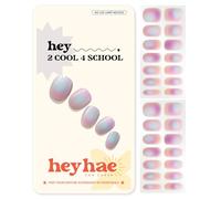 Heyhae Hey, 2 Cool 4 School - Strisce per unghie in gel semi-catalizzate, non necessitano di lampada LED, colore viola, facili da applicare e rimuovere, di qualità professionale. Include 28 strisce, 1