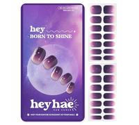 Heyhae Hey, Born to Shine - Strisce per unghie in gel semi-catalizzate, non necessitano di lampada LED, colore viola, sfumate, facili da applicare e rimuovere, qualità da salone di bellezza, include