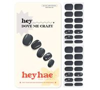 Heyhae Hey, Dove me Crazy - Strisce per unghie in gel semi-catalizzate, non necessitano di lampada a LED, colore grigio, resistenti, facili da applicare e rimuovere, di qualità professionale. Include