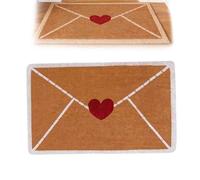 Heyhaho Valentines Door Mat, 2026 Valentines Door Mat Envelope Heart Non Slip Floor Mat, Heart Envelope Doormat Non Slip Indoor Outdoor Entranc (50 * 80cm)