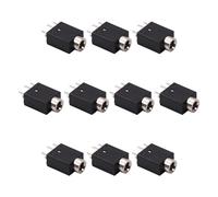 Heyiarbeit 10pcs 3.5mm PCB Montaggio a Pannello 5 Pin Femmina Audio Jack Jack Presa Stereo Connettore per Telefoni Audio Video Apparecchiature Giocatori PJ-358 Tono Nero