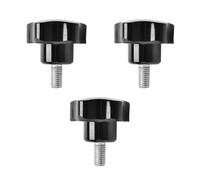 Heyiarbeit Filettatura maschio a stella M8 x 40 mm x 15 mm testa manopola di bloccaggio manopole di bloccaggio maniglia pollice macchina vite bulloni vite su bachelite 3 pezzi